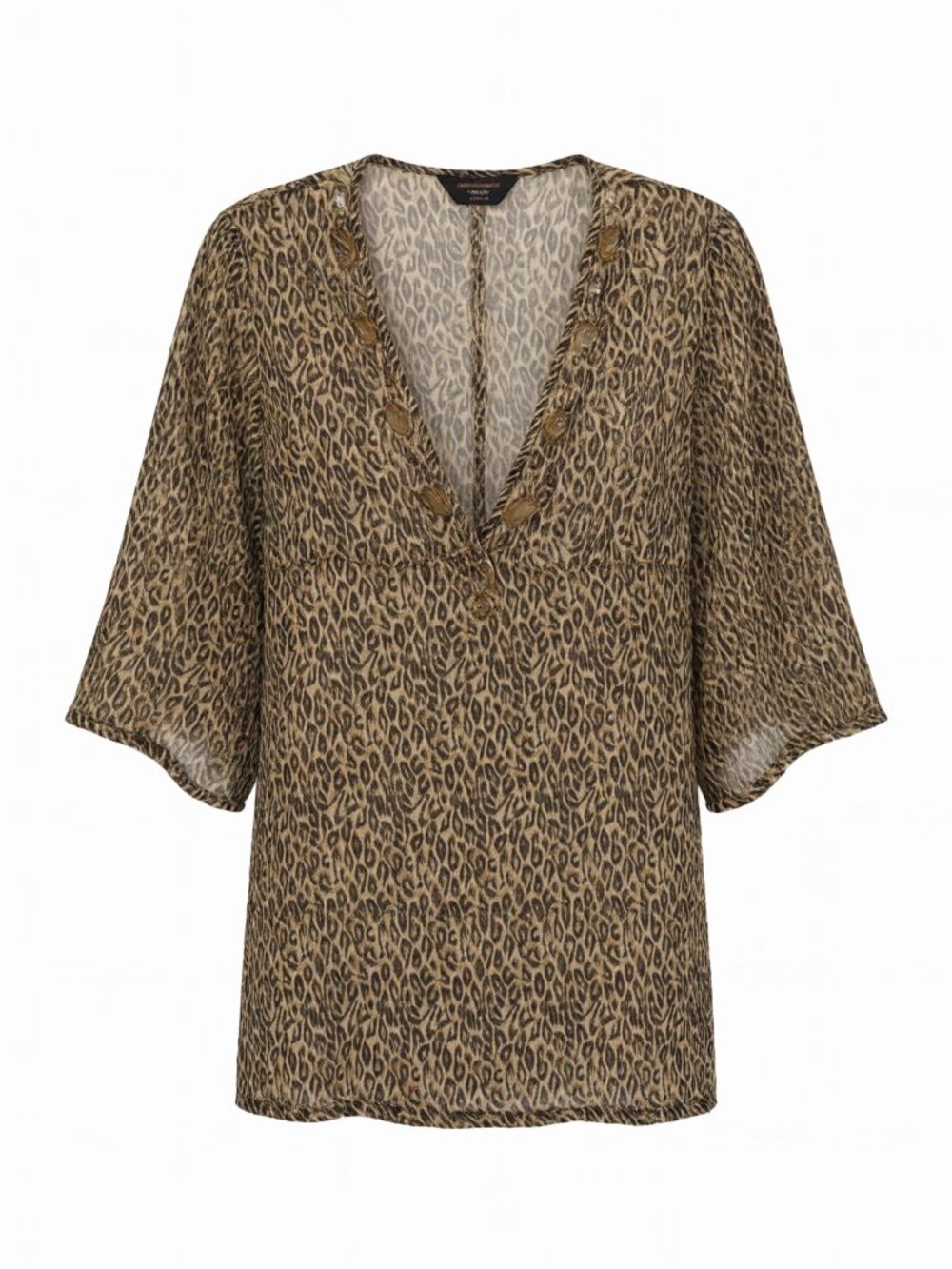 Atmosphere Beach Tunic Top Women L Brown